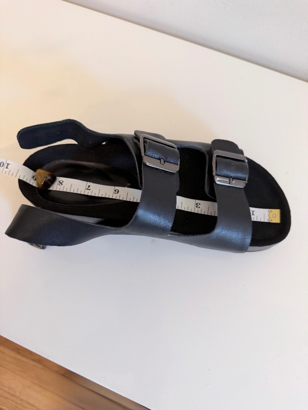 NEW INTENTIONALLY BLANK EXXY Flatform Sandal Black Size 6 - Picture 14 of 14